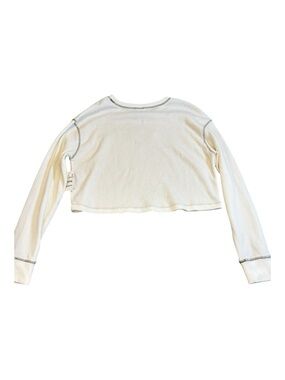 Abound Ivory Crop Top Women's Medium NWT Cream Neutral Cropped Knit Shirt